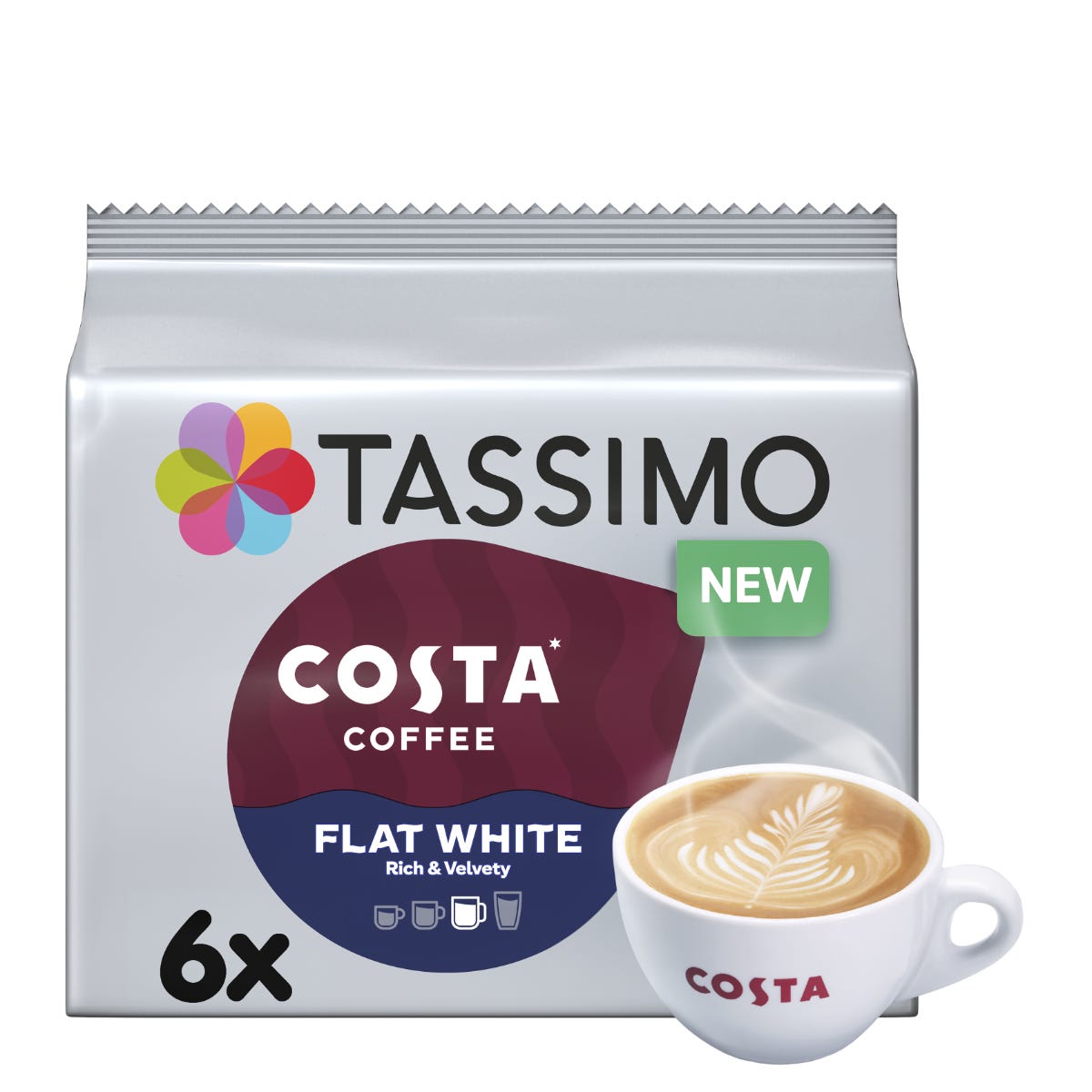 Tassimo Americano/Caramel Latte/Hot Chocolate/Chai Latte Bundle (48 Coffee  Pods)