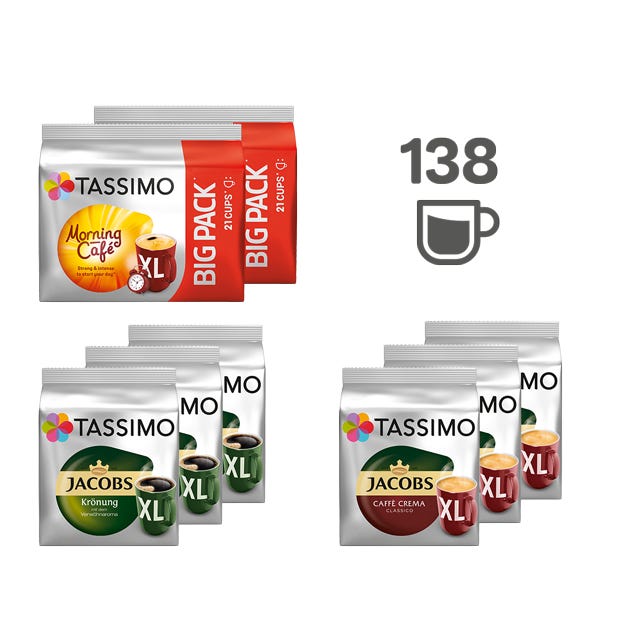 TASSIMO Für den Start in den Tag - 8 Packungen 