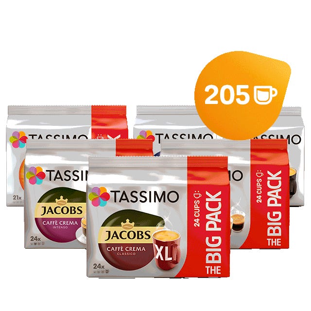 TASSIMO Bester schwarzer Kaffee - 10 Packungen 