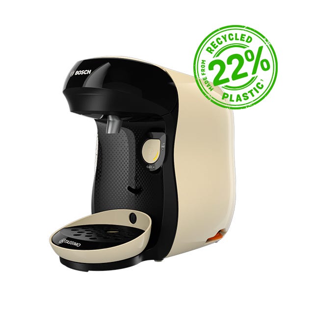 Happy Friendly Crème - Cafetière à dosettes