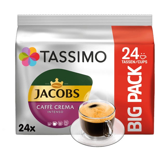 TASSIMO Jacobs Caffé Crema Intenso Big Pack dosettes