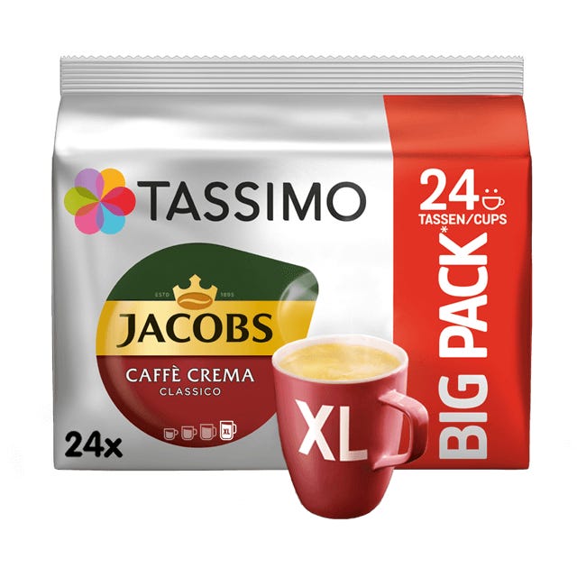 TASSIMO Jacobs Caffé Crema Classico XL Big Pack dosettes