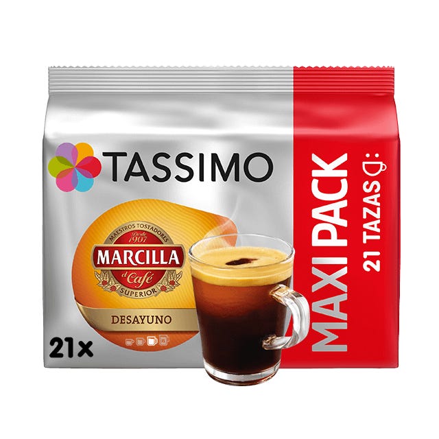 Marcilla Desayuno, 21 cápsulas, TASSIMO