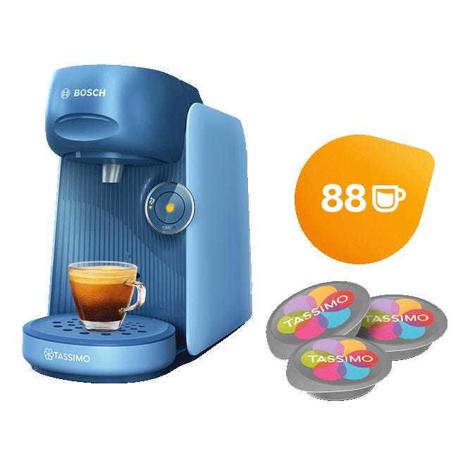 TASSIMO FINESSE Bleu lupin + 6 packs = 89 € 