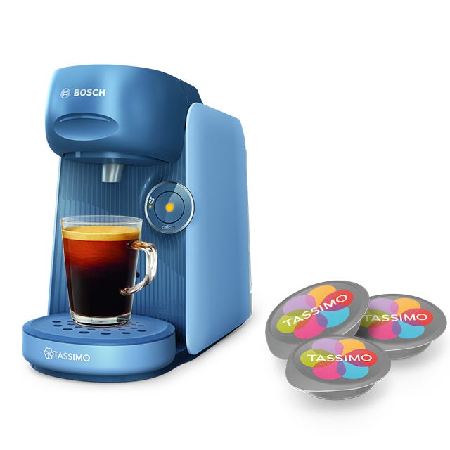 Kaffeemaschine Finesse blau + 2 Pack GRATIS