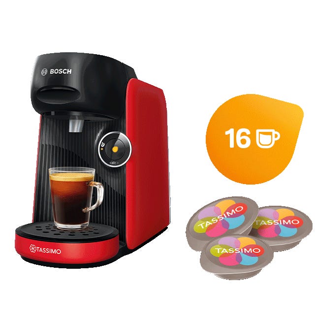 TASSIMO Finesse rot + gratis Jacobs Caffè Crema Classico XL 