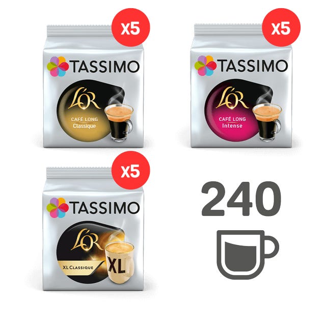 TASSIMO Maxi Pack L'OR - 15 Paquets  
