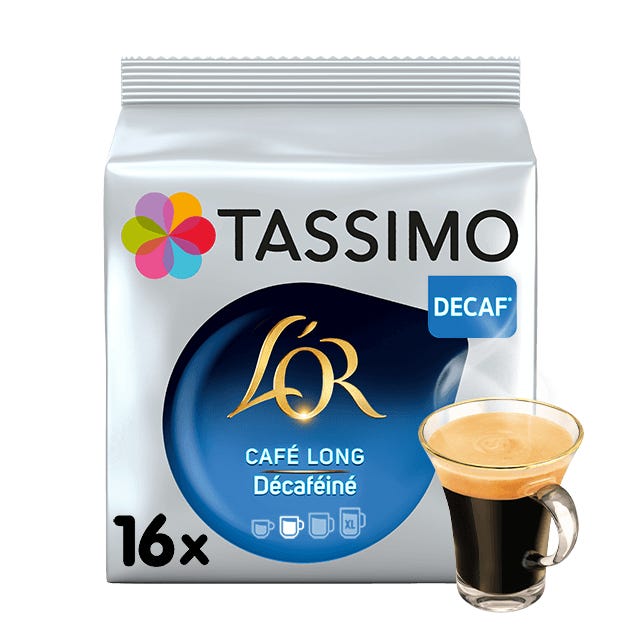 TASSIMO L'OR Café Long Décaféiné dosettes