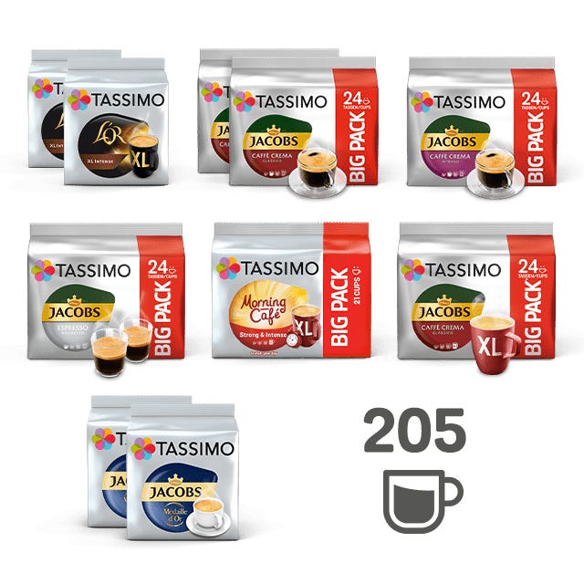 TASSIMO Bester schwarzer Kaffee - 10 Packungen 