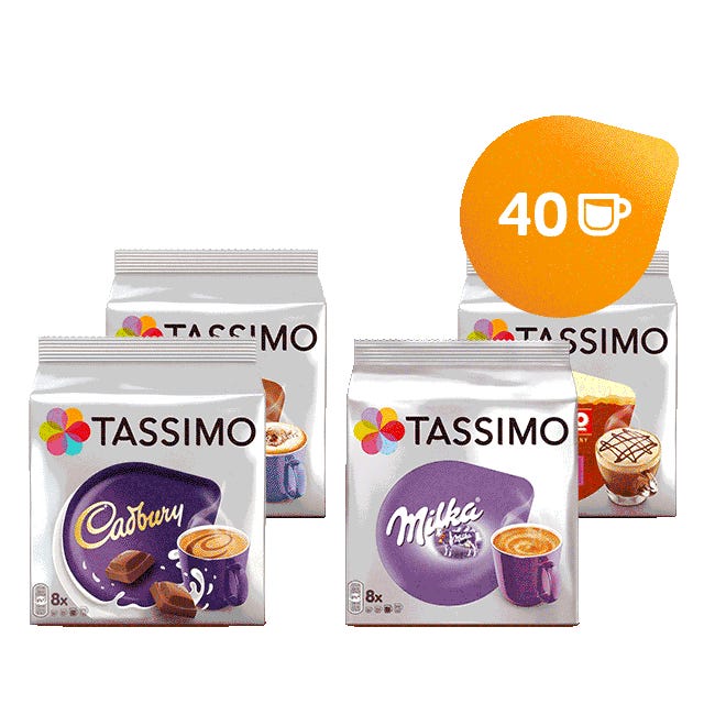 Milka Hot Chocolate T DISCs - 8 unidades, Cápsulas de chocolate TASSIMO