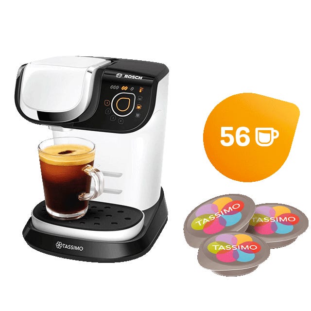 TASSIMO My Way Blanche + 4 packs  