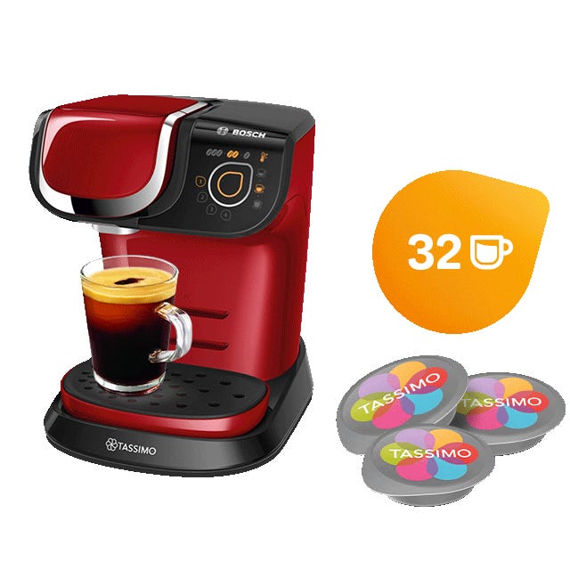 My Way Red Coffee Starter Bundle TASSIMO TASSIMO