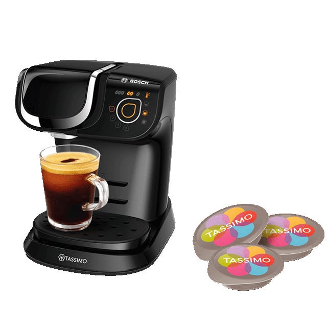 Kaffeemaschine My Way schwarz + 2 Pack GRATIS