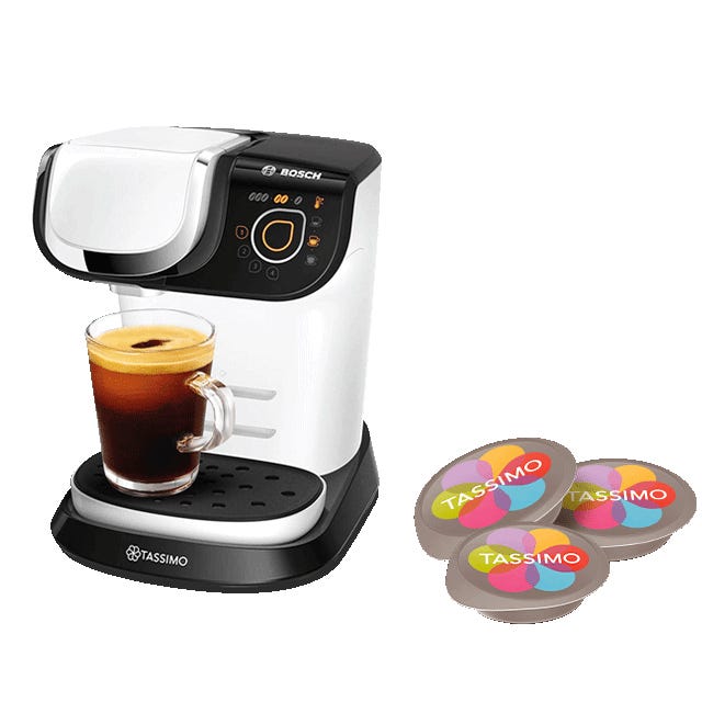 Kaffeemaschine My Way weiss + 2 Pack GRATIS