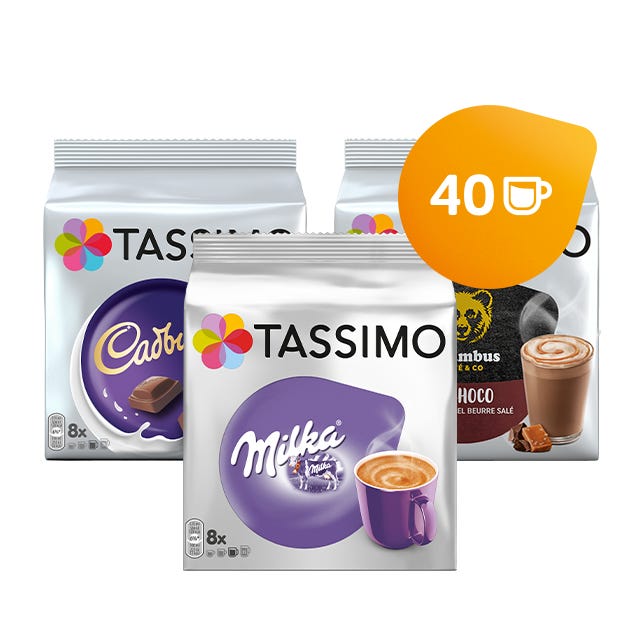 TASSIMO Assortiment Café - Chocolat - 5 packs 