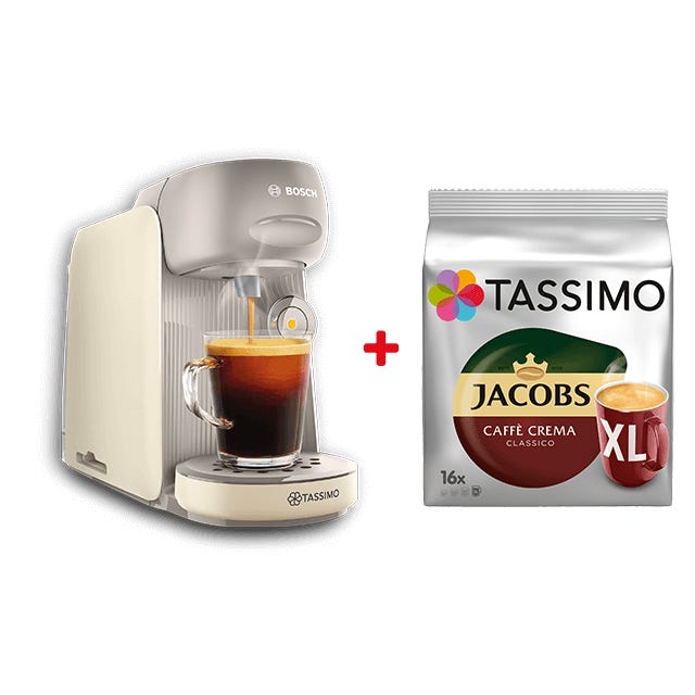 TASSIMO Finesse crème + gratis Jacobs Caffè Crema Classico XL 