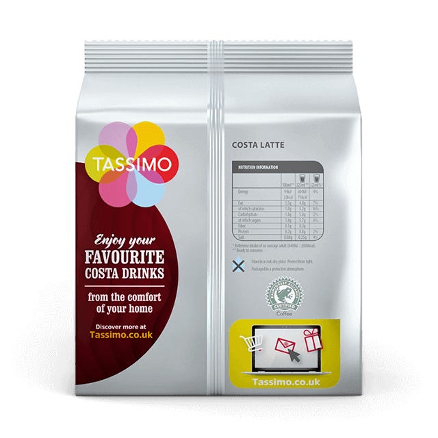 Tassimo Jacobs Espresso, Rainforest Alliance Certified, 5 x 16 T-Discs