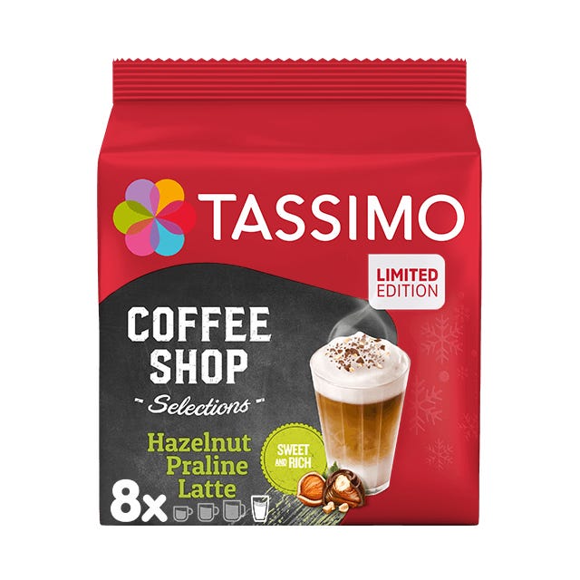 TASSIMO Hazelnut Praline Latte pods