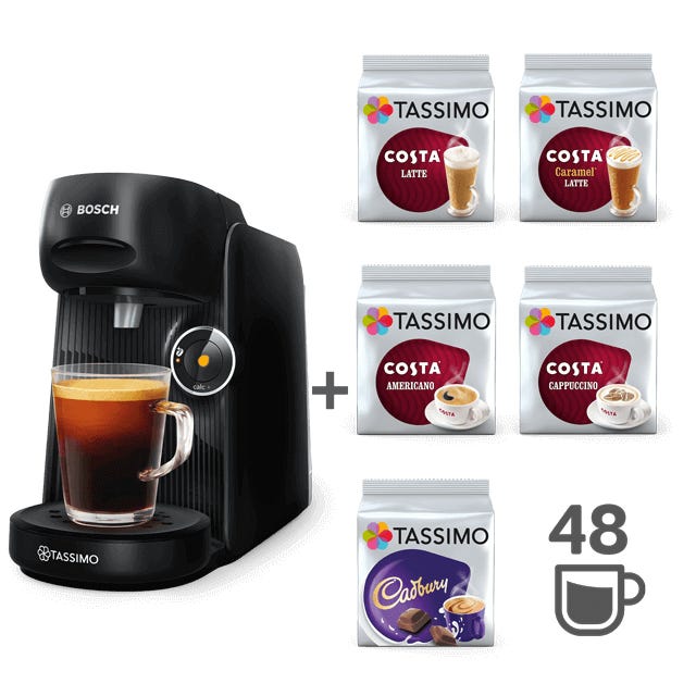 TASSIMO Finesse Black + 5 Drinks 