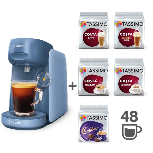 TASSIMO Finesse Blue + 5 Drinks 