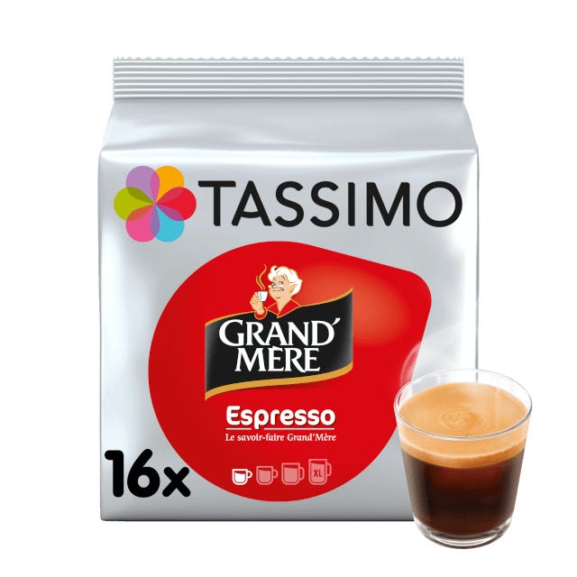 16 Capsules café Grand'Mère Espresso, Dosette T-DISC TASSIMO