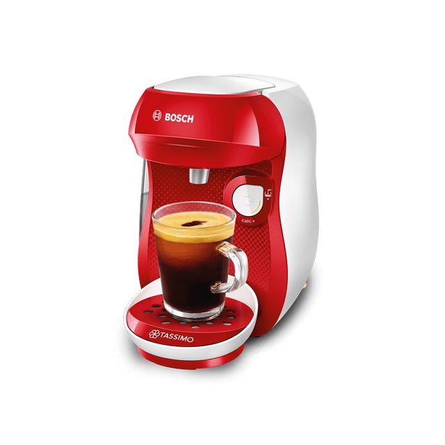 Happy - rojo & blanco cafetera