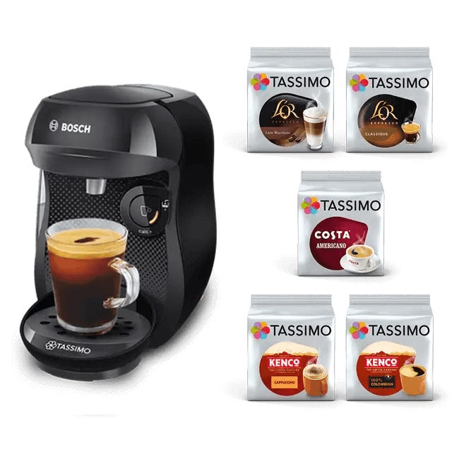 TASSIMO Happy Black + 5 Coffee Packs 