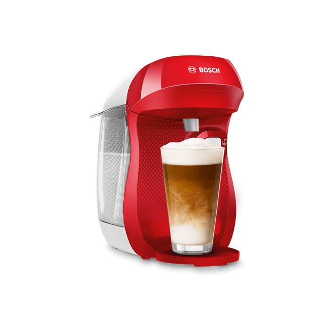 Happy - red & white Kaffeemaschine