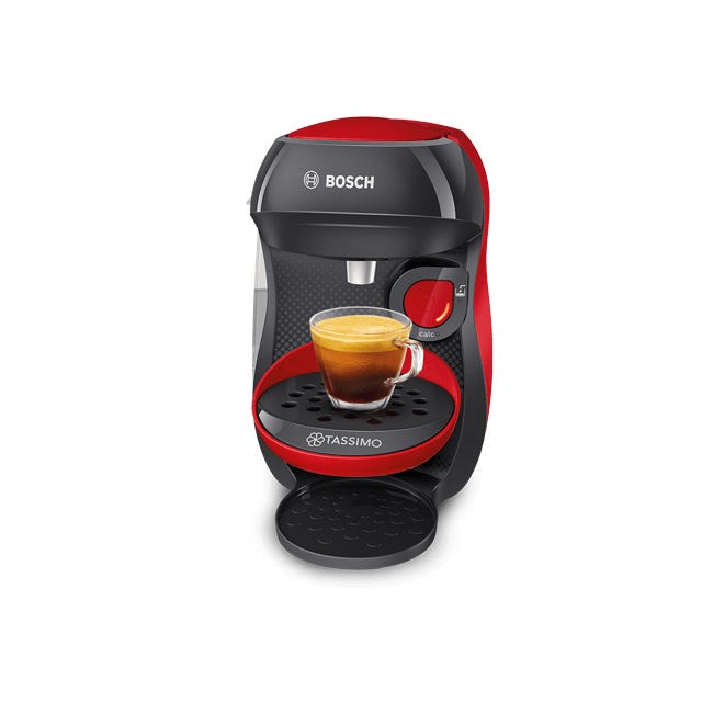 Happy schwarz & rot - Kaffeemaschine