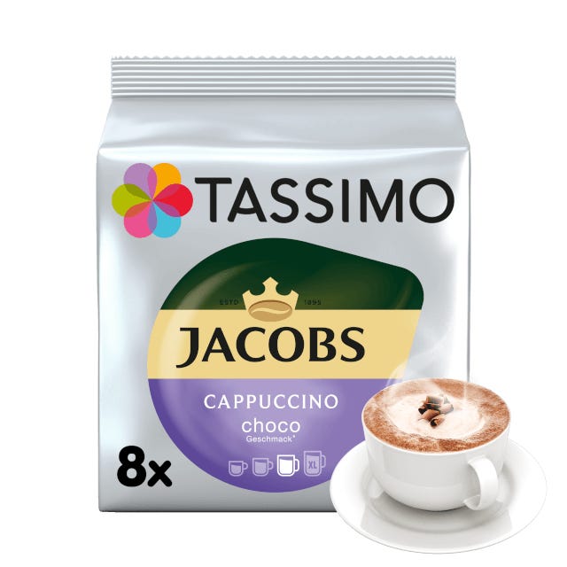 TASSIMO Jacobs Cappuccino mit Choco-Geschmack Kapseln