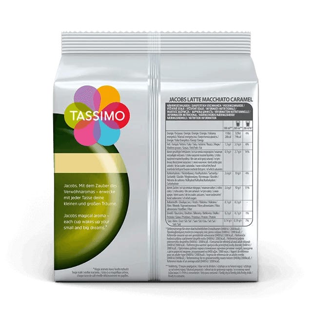 Dosettes T-Discs Tassimo Gevalia, Macchiato au caramel, paq. 8