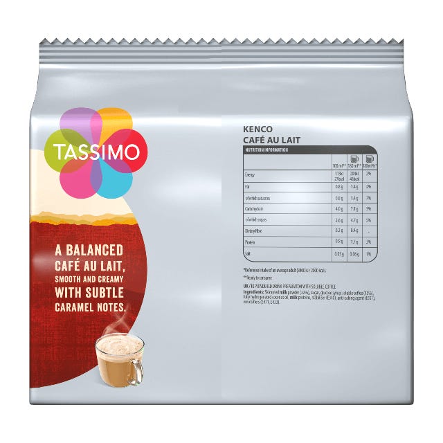 Lot de 3 - Tassimo Café au Lait en Dosettes x 16 - 184 g