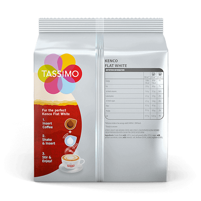 Tassimo flat clearance white