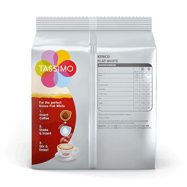 TASSIMO Kenco Flat White Pods Back