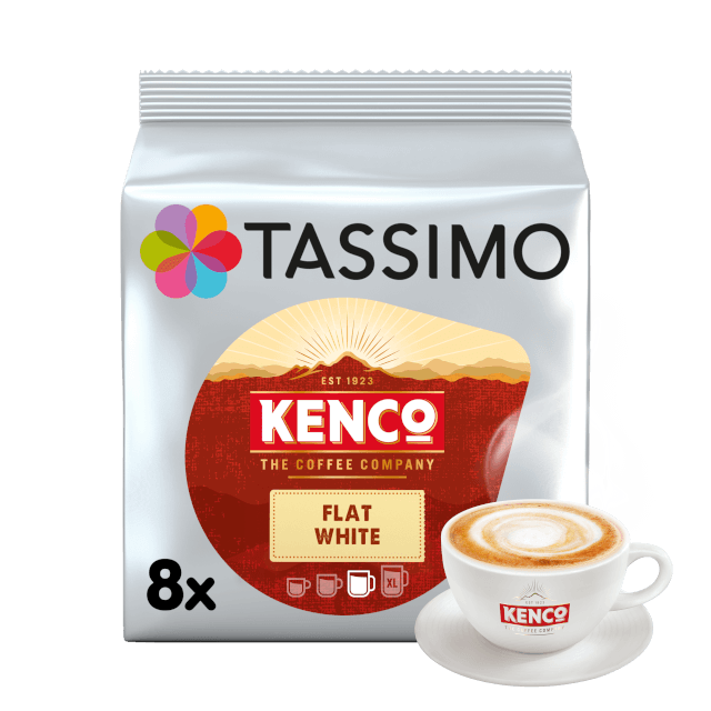 TASSIMO Kenco Flat White pods T DISCs for 8 cups of Kenco Flat