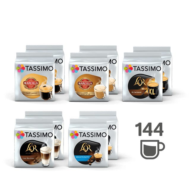 TASSIMO Lote Top Ventas - 10 Paquetes de Café 