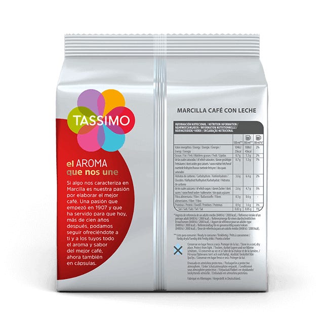 Mejora Vacaciones Promesa Comprar Cápsulas Marcilla Café con Leche | TASSIMO | 5,09 €