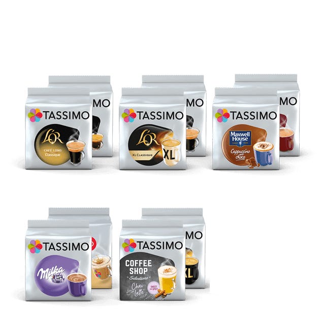 Tassimo Café Dosettes - 40 boissons Maxwell House Cappuccino goût choco  (lot de 5 x 8 boissons)