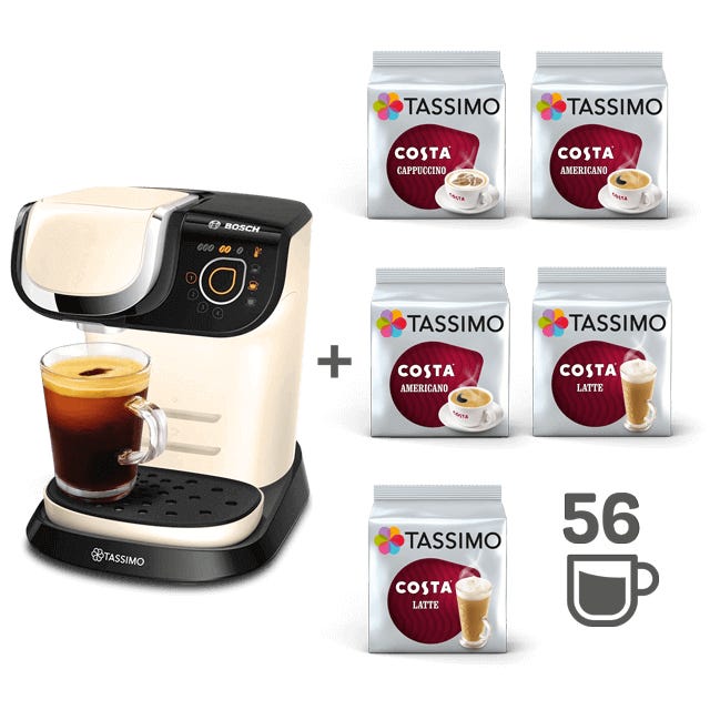 My Way Cream Coffee Starter Bundle TASSIMO