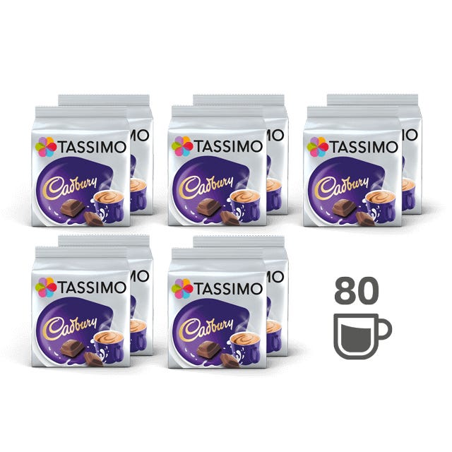 TASSIMO Cadbury Hot Chocolate - 10 Pack Bundle 