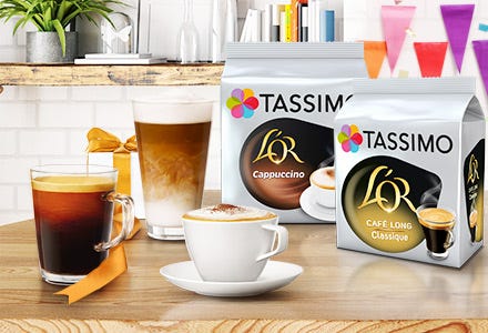 Tassimo, Café, thé et chocolat